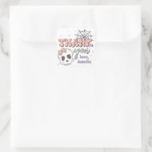 Dos Alegres Felices Halloween Rosa Gracias