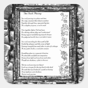 Pegatina Cuadrada Dos almas falleciendo