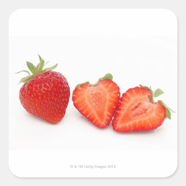 Pegatina Cuadrada Dos frescos, maduros, cultivados en casa, orgánico (Anverso)