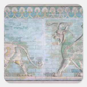 Pegatina Cuadrada Dos griffins alados, del Palacio de