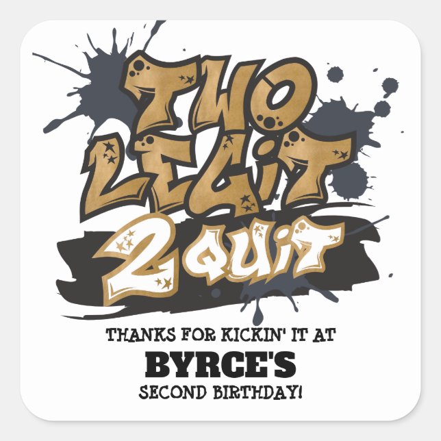 Pegatina Cuadrada Dos Pegatinas de la plaza de la izquierda (Anverso)