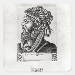 Pegatina Cuadrada Dos retratos de Catullus