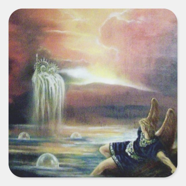 PEGATINA CUADRADA DOS SAINT JOHN Y FALLEN ANGEL (Anverso)