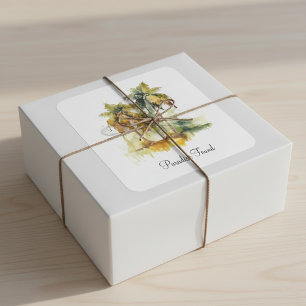 Pegatina Cuadrada Dosel Esmeralda, personalizado