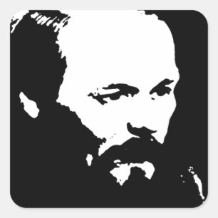 Pegatina Cuadrada Dostoevsky