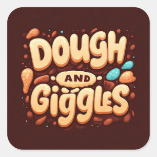 Pegatina Cuadrada Dough and Giggles