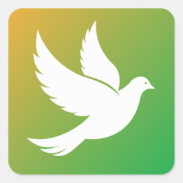 Pegatina Cuadrada Dove Silhouette