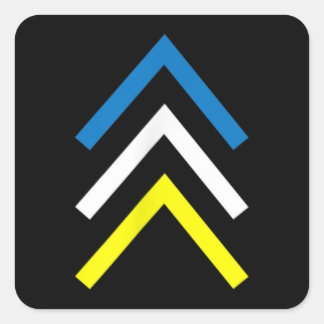 Pegatina Cuadrada Down Syndrome Three Chromosome Arrows Awareness Mo