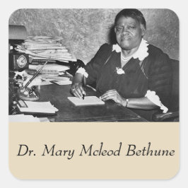Pegatina Cuadrada Dr. Mary Mcleod Bethune