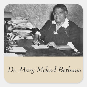 Pegatina Cuadrada Dr. Mary Mcleod Bethune