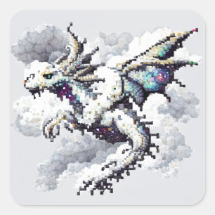 Pegatina Cuadrada Dragon Air Elemental