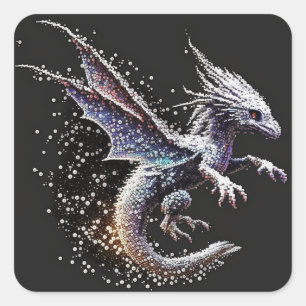 Pegatina Cuadrada Dragon Air Elemental