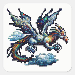 Pegatina Cuadrada Dragon Air Elemental