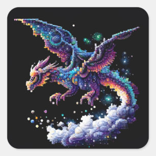 Pegatina Cuadrada Dragon Air Elemental