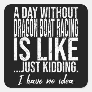 Pegatina Cuadrada Dragon Boat Racing funny gift idea