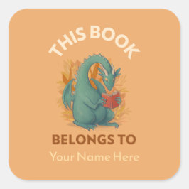 Pegatina Cuadrada Dragón Esto pertenece a las placas