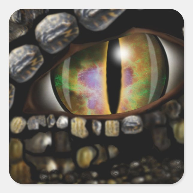 Pegatina Cuadrada Dragon Eye (Anverso)