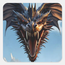 Dragón Negro Alado Feroz #3