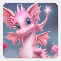 Dragón rosa lindo con flores rosadas
