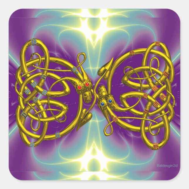 PEGATINA CUADRADA DRAGONLOVE (Anverso)