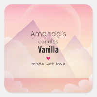 Dreamy Pastel Mountain Landscape Candle Business