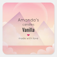 Dreamy Pastel Mountain Landscape Candle Business
