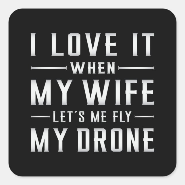 Pegatina Cuadrada Drones piloto de drones Quadcopter FPV Idea de reg (Anverso)