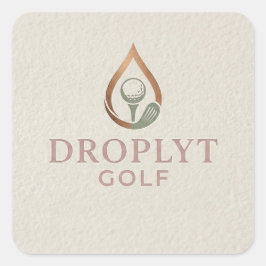 Pegatina Cuadrada Droplyt Golf Signature Sticker
