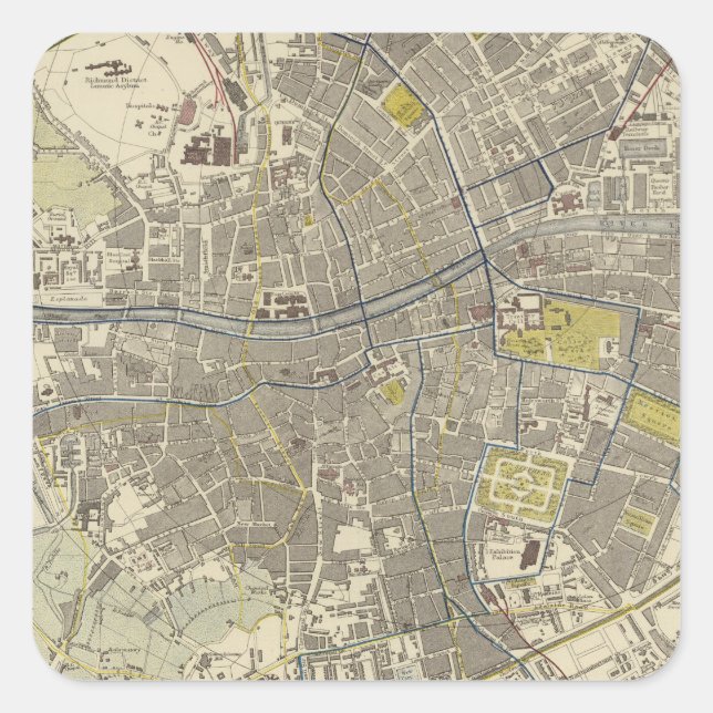 Pegatina Cuadrada Dublín 2 (Anverso)