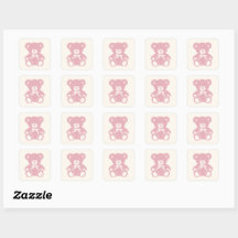 ducha de bebé de oso rosa