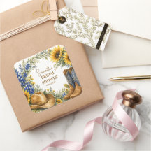 Ducha de novia boho girasol Bluebonnet Texas
