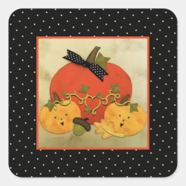 Pegatina Cuadrada Ducha de novias de Halloween de octubre