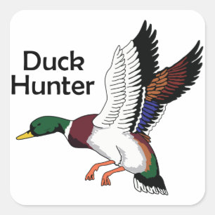 Pegatina Cuadrada Duck Hunter