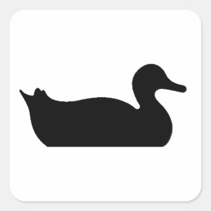 Pegatina Cuadrada Duck Silhouette