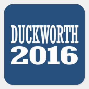 Pegatina Cuadrada Duckworth - Tammy Duckworth 2016