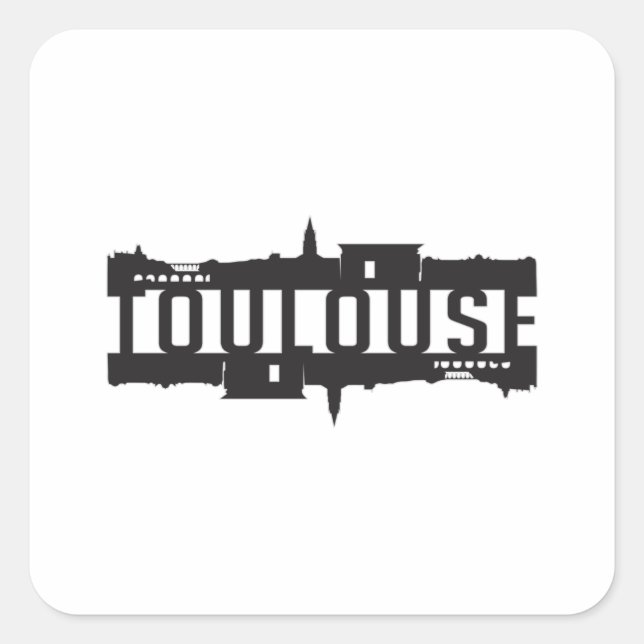 Pegatina Cuadrada Duelo divertido de viaje por la línea aérea de la  (Anverso)