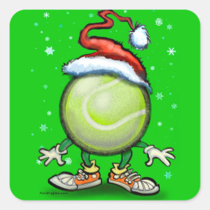 Pegatina Cuadrada Duende del tenis