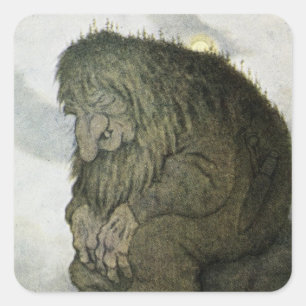 Pegatina Cuadrada DUENDE en descanso