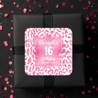 Dulce de leopardo rosado caliente 16 cumpleaños