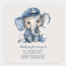 Dulce Elefante Bebé Azul Náutico Baby Shower