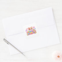 Dulce Kawaii Gracias Teddy Bear Pastel Pi