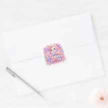 Dulce Kawaii Te Amo Conejo Conejo Rosa Pastel Flor