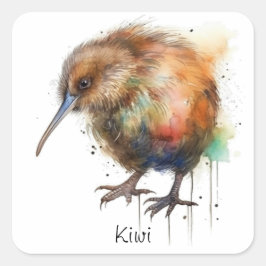 Pegatina Cuadrada Dulce Kiwi, personalizado