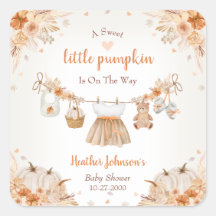 Dulce Pequeña Calabaza Baby Shower de Otoño