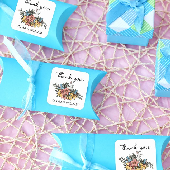 Pegatina Cuadrada Dulces para el Bebé de Pascua Agradecimientos (Subido por el creador)