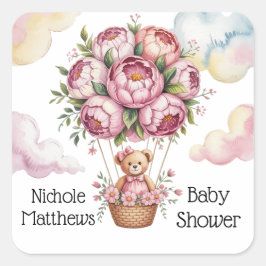 Pegatina Cuadrada Dulces sueños Niña ducha