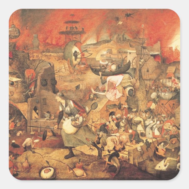 Pegatina Cuadrada Dulle Griet 1564 (Anverso)