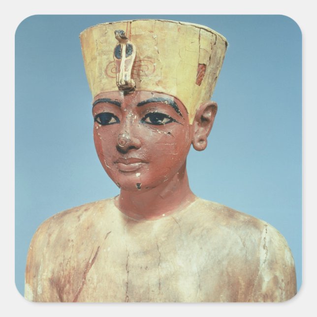 Pegatina Cuadrada Dummy de llevar joven de Tutankhamun (Anverso)