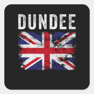 Pegatina Cuadrada Dundee UK Flag Scotland Souvenir