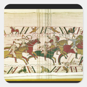 Pegatina Cuadrada Duque Guillermo exhorta a sus tropas